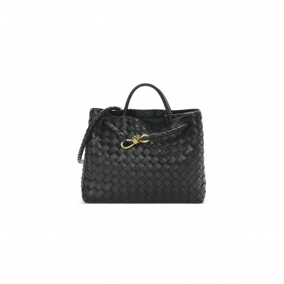 BOTTEGA VENETA NAPPA INTRECCIATO MEDIUM ANDIAMO SHOULDER BAG BLACK  (32*25*11cm)